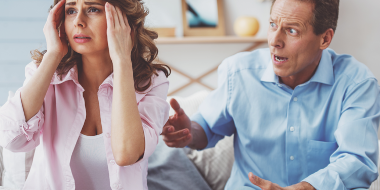 A wife reacts to the bad news of divorce.